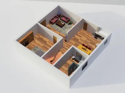3D Floor Plan  Free 3D model