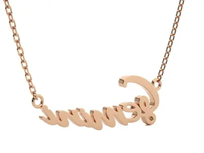 Gemini Zodiac Pendant Necklace 3dm stl render detail 3D print model
