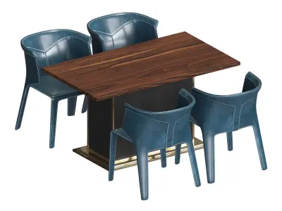 Visionnaire Anastasia Chairs and Tables 3D model