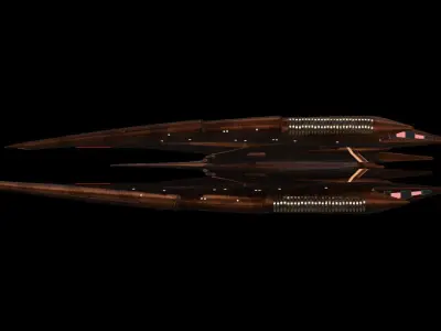 Star Trek The Shrike Starship Low-poly 3D model