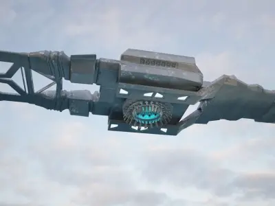 Spaceships spaceship flying in sky Free 3D model