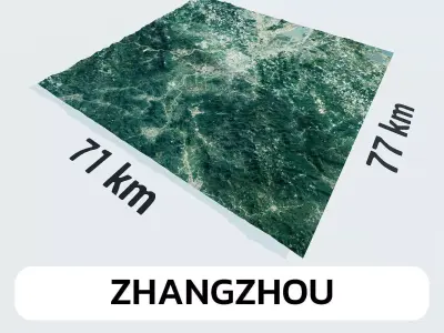 Zhangzhou China City Landscape 3D Model 3D model