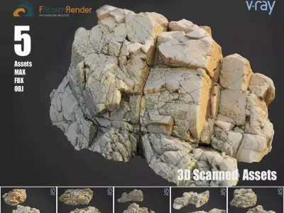 Cliff pack E bundle 3D model