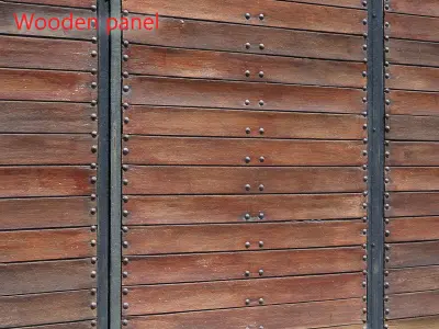 Ultra realistic Wooden panel  3D model