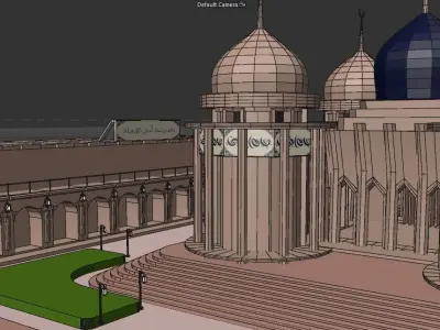 Arabic Masjid Palace M4 Low-poly 3D model