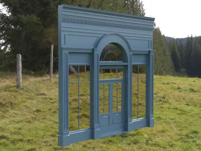 front cafe coffee shop 3D model - 3 3D model