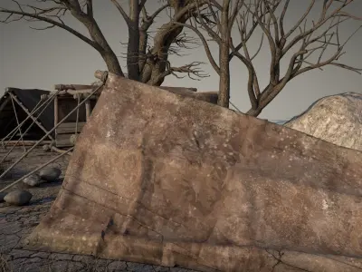 Survival Tent v8 3D model