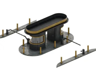 Security post 2 3D model