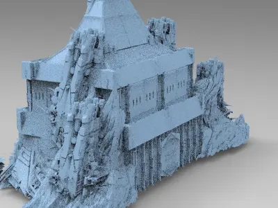 Ancient Stone Tower rock formation 8 models 3D model