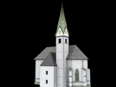 Church 1 Low-poly 3D model