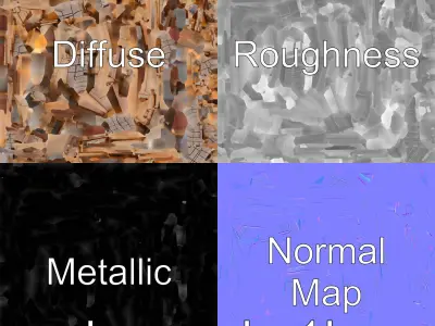 Weathered Timber Haven Wooden Cabin Model Low-poly 3D model