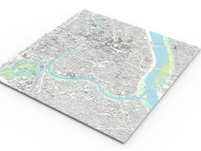 Cityscape Osaka Japan 3D model