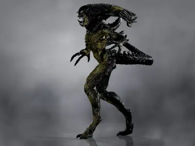 Predalien  Low-poly 3D model