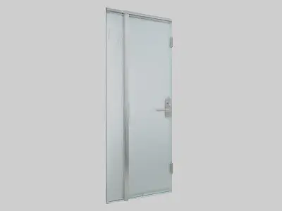 Frameless glass door model 3D model