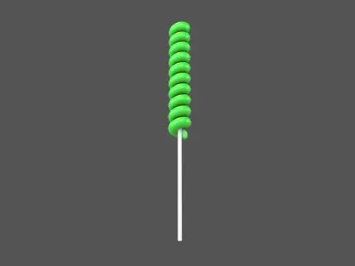 Twist Lollipop v1 006 Low-poly 3D model