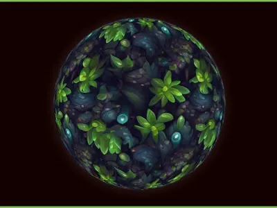 Grass Magic Forest Floor 10 TEXTURES Hand-painted ---PACK 2--- Texture