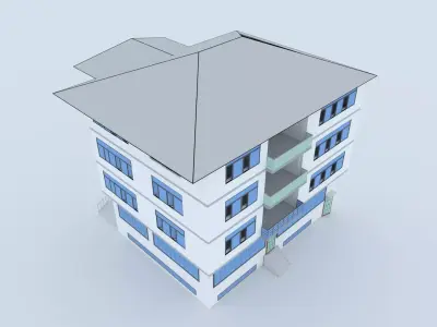 Modern building  3D  3D model