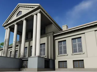 old manor Low-poly 3D model