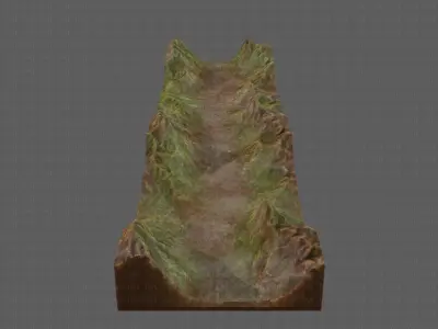 Terrain V03 Low-poly 3D model