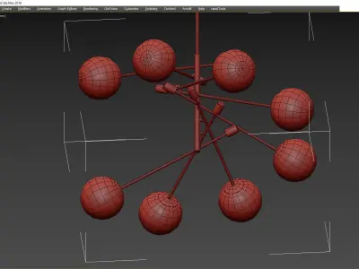 Accelerated Returns Chandelier Low-poly 3D model