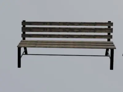 Benches Free low-poly 3D model