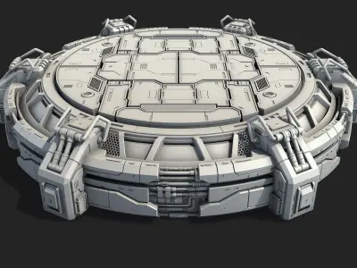 Sci-Fi Mecha Platform Kit Vol 02 3D model