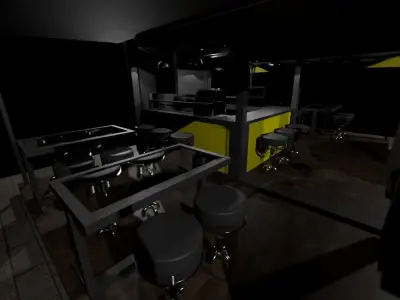 Container Stall Low-poly 3D model