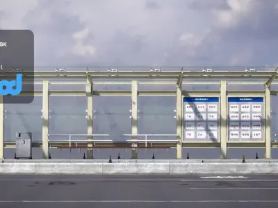 Taiwan Bus lane 3D model