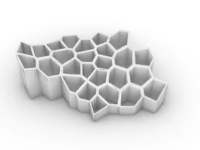 Geometric Pencil Holder - Voronoi 3D print model