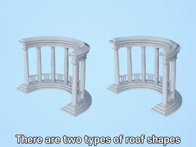 Tuscan style Colonnade 3D print model