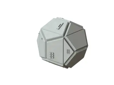Sci Fi Object No 1897 Low Poly Low-poly 3D model