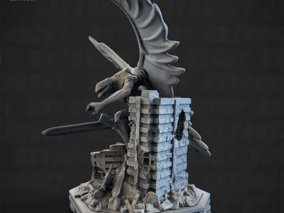 Hot lips White Walkers Diorama Set 130mm 3D print model