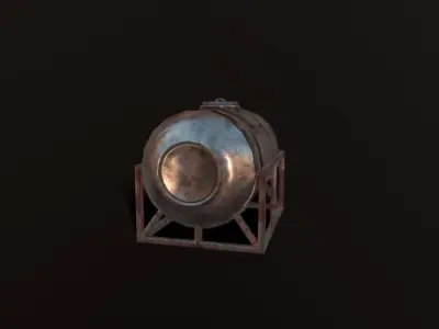 Old  Water Tank Low-poly 3D model