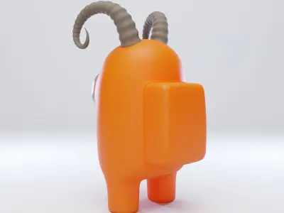 Among Us Ram Horns Character 3D model