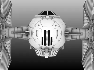 TIE FIGHTER HIGH DETAIL 3D model