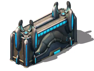 Different dimension - building - city wall 06 3D model