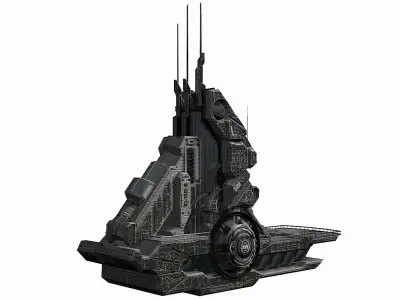 Halo Sci-Fi Building 3D model
