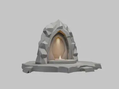 Mystical Stone Archway 3D Model Low-poly 3D model