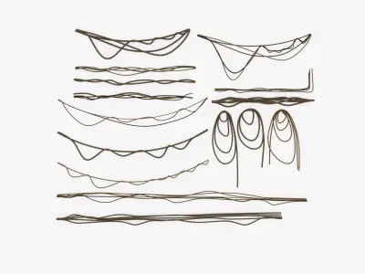 Rope Set 01 Low-poly 3D model