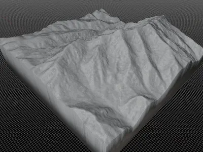Mount Nebo 3d terrain model Low-poly 3D model