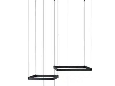 Modern LED Chandelier Ceiling Lamp 3D model shop