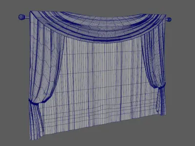 Curtain - Set 01 Low-poly 3D model
