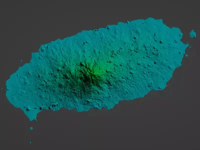 Jeju Island Low-poly 3D model