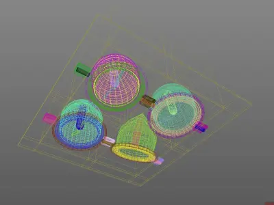 Quad Accent Light 3D model
