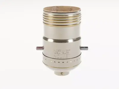 Vintage Nickeled Brass light bulb socket 3D model