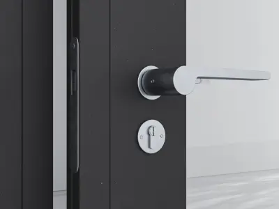 Aluminium door 34 3D model