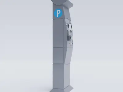 German Berlin Parking Meter 3D model
