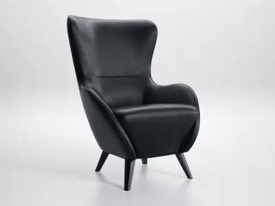 Earl chair and ottoman 3D model