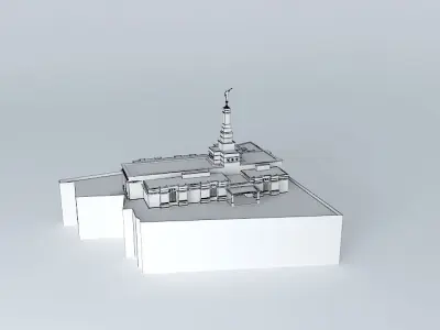 LDS Temple Fukuoka, Japan, Templo Mormon. (Before). Free 3D model