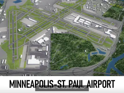 Top World Airports 3D Model Pack